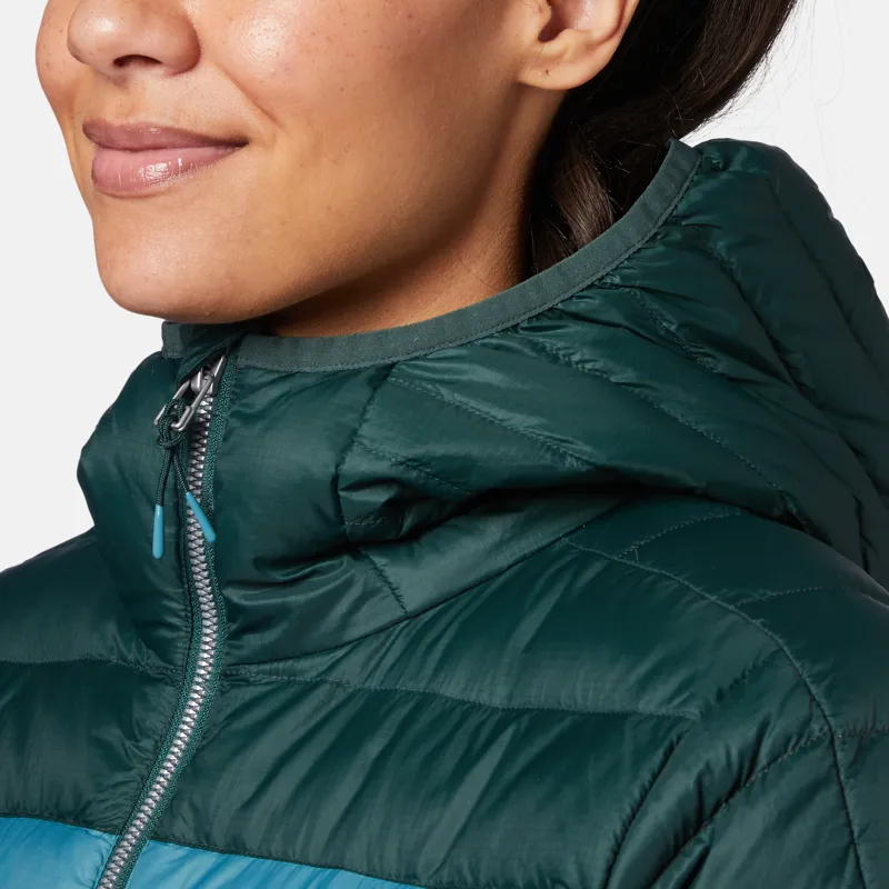 Cotopaxi Womens Fuego Down Hooded Jacket - Dark Forest Stripes-7